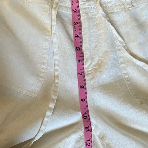 NWOT  Liz Wear by Liz Claiborne Womens Khaki linen drawstring shorts Size 8 - Picture 10 of 16